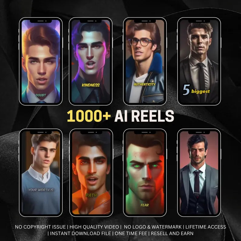 30,000+Awesome Faceless Reels Bundle! Faceless Instagram Reels with Master Resell Rights PLR Resell