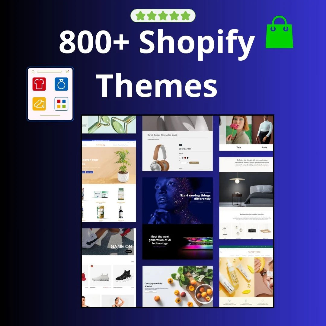 800+ Shopify Themes Bundle, Shopify Theme Pack, Shopify Template Bundle, Premium Shopify Themes and Ecommerce Store Templates