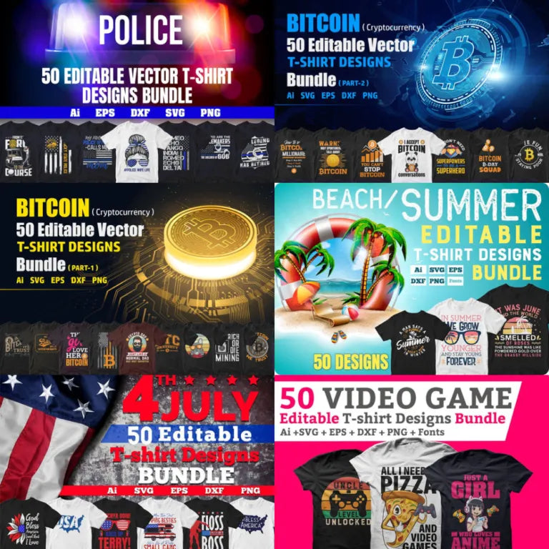 2000 Editable T-Shirt Designs | Expressive Fashion