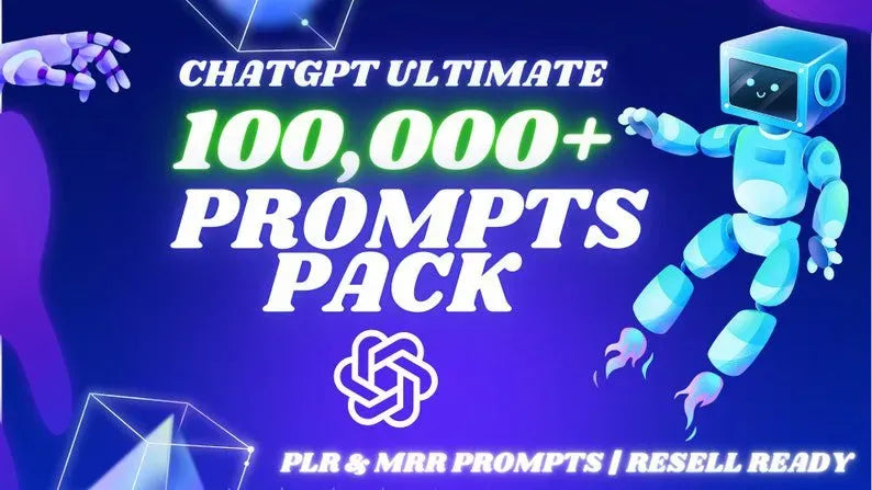100,000+ Ultimate ChatGPT Prompts Pack – High-Quality AI Prompts | PLR & MRR